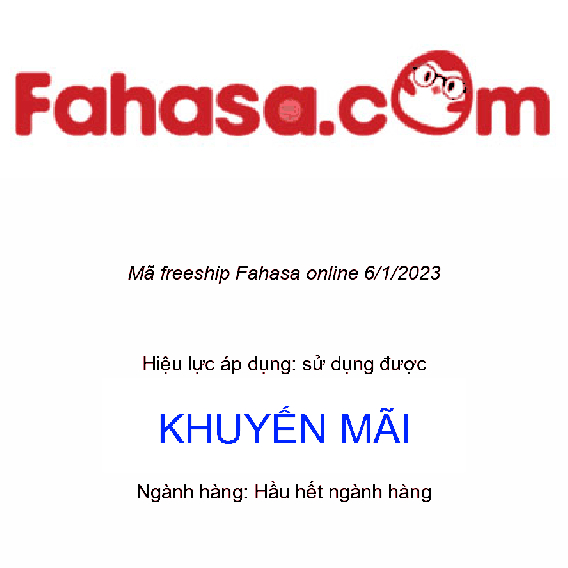 Mã freeship Fahasa online 30/11/2023