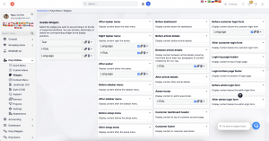 Widget Content Display Positions